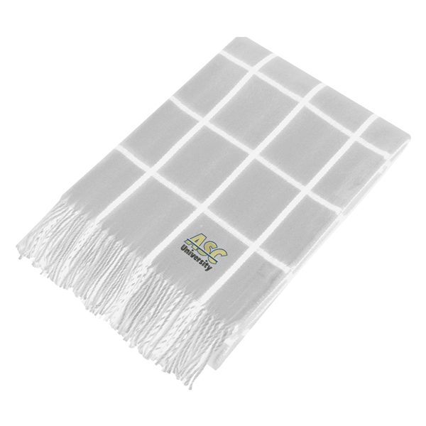 72" x 54" fringed throw blanket made of 100% acrylic available... from ASI 61125 Hit Promotional Products / Hit®