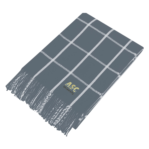 72" x 54" fringed throw blanket made of 100% acrylic available... from ASI 61125 Hit Promotional Products / Hit®