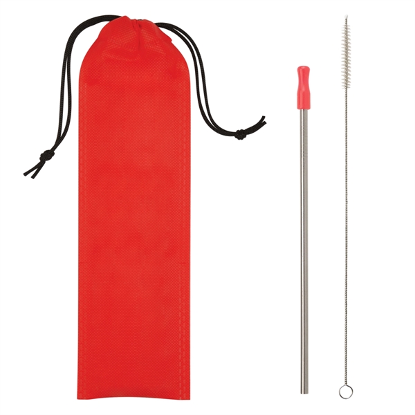 11" x 3 1/8" straw kit that includes a reusable stainless... from ASI 61125 Hit Promotional Products / Hit®