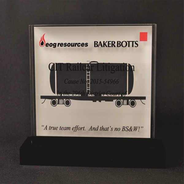 4 1/2" x 5" x 7/8" embedment award made of acrylic... from ASI 45430 Clear Image Inc / Clear Image