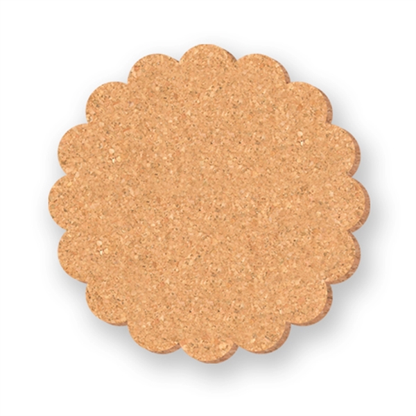 4" Flower Shape Solid Cork coaster.... from ASI 93520 Ventura Inc