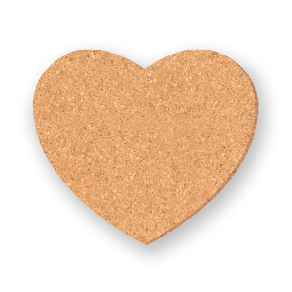 4" Heart Shape Solid Cork Coaster.... from ASI 93520 Ventura Inc