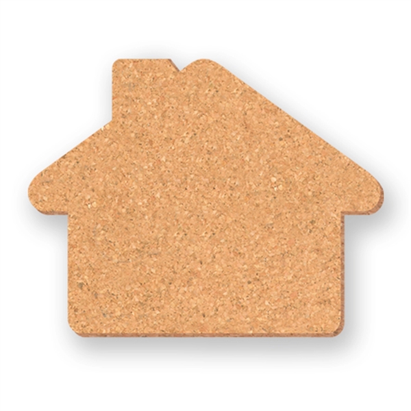 House Shape Solid Cork Coaster 3 1/2" x 4 1/2".... from ASI 93520 Ventura Inc