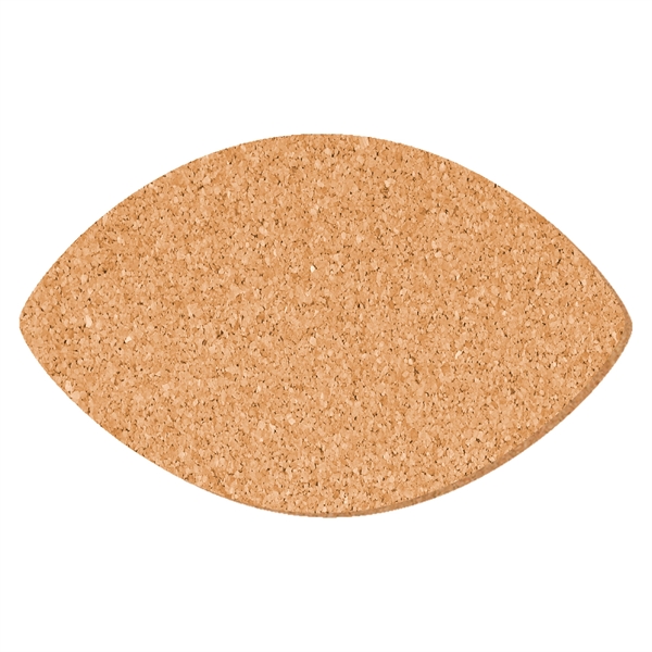 Football Shape Solid Cork Coaster 3 1/4" x 5 1/4".... from ASI 93520 Ventura Inc