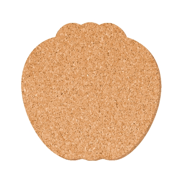 4" Apple Shape Solid Cork Coaster.... from ASI 93520 Ventura Inc
