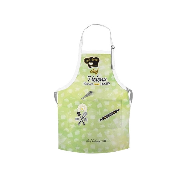 Polyester bib apron with full color and 2 pockets, edge-to-edge, dye... from ASI 53509 FIEL-Fairdeal Import & Export / FIEL