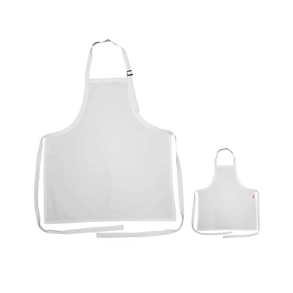 Domestic made Bib Apron, 25x28, No pockets, Adjustable Neck, Sublimated, White... from ASI 53509 FIEL-Fairdeal Import & Export / FIEL