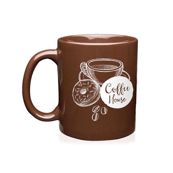 3.1" x 3.75" ceramic glossy 11-ounce mug with curved handle.... from ASI 62088 IDProductsource
