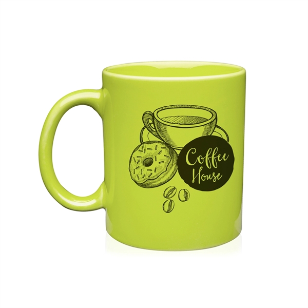 3.1" x 3.75" ceramic glossy 11-ounce mug with curved handle.... from ASI 62088 IDProductsource