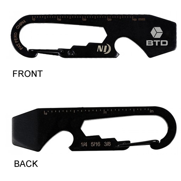 TSA-friendly multi-tool with a carabiner, wrench, etched ruler, bottle opener, flat... from ASI 46170 Compass Industries Inc