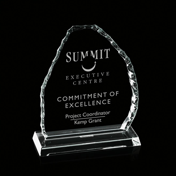 Iceberg Mountain Award- 3/8" Starfire.... from ASI 84592 St Regis Group / Prestige Glass