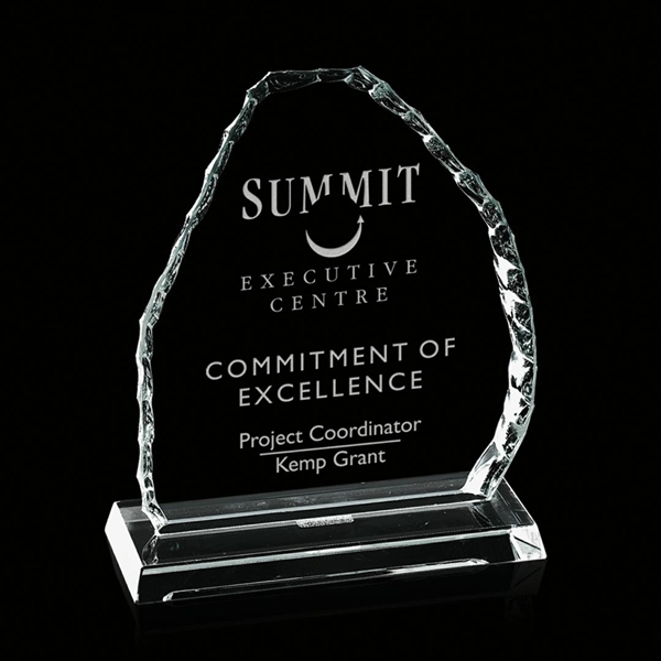 Iceberg Mountain Award- 3/8" Starfire.... from ASI 84592 St Regis Group / Prestige Glass