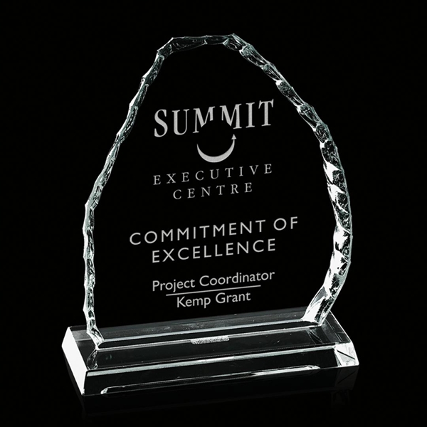 Iceberg Mountain Award- 3/8" Starfire.... from ASI 84592 St Regis Group / Prestige Glass