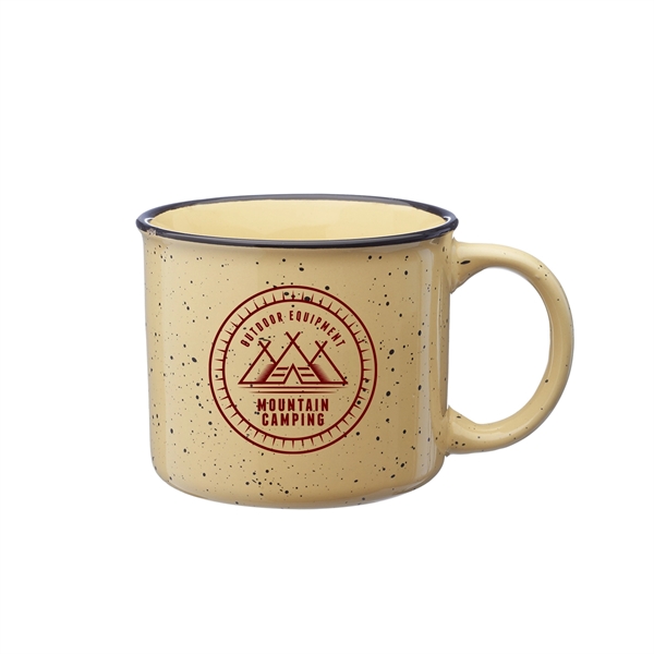 13-ounce ceramic stoneware tin style coffee mug with flared top and... from ASI 62088 IDProductsource