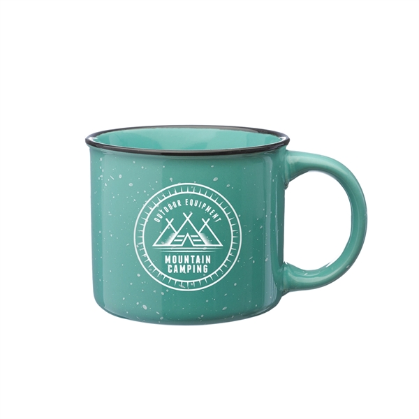 13-ounce ceramic stoneware tin style coffee mug with flared top and... from ASI 62088 IDProductsource