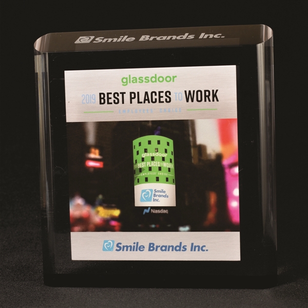 4" x 4" x 7/8" embedment award made of acrylic with... from ASI 45430 Clear Image Inc / Clear Image