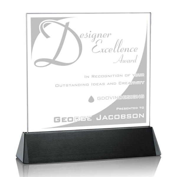 Square award on a black anodized aluminum base.... from ASI 84592 St Regis Group / St Regis