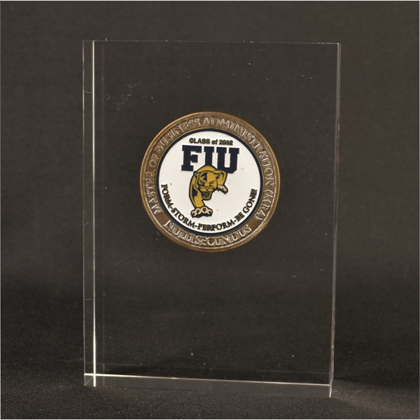 6" x 8" x 7/8" embedment award made of acrylic with... from ASI 45430 Clear Image Inc / Clear Image
