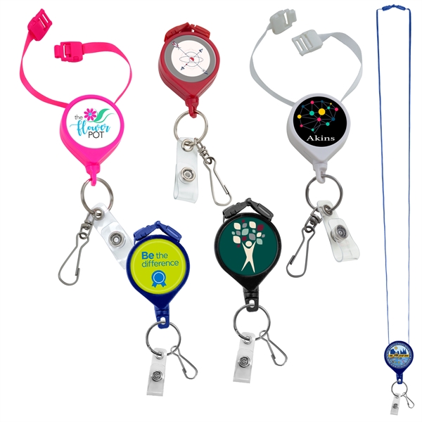 A-Just-A Lanyard, customize length, break away, three attachments... from ASI 49470 DEVARA