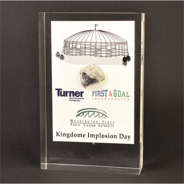 6" x 7" x 7/8" embedment award made of acrylic with... from ASI 45430 Clear Image Inc / Clear Image