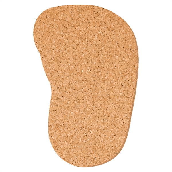 6 1/4" x 4" Footprint Shape Solid Cork Coaster.... from ASI 93520 Ventura Inc