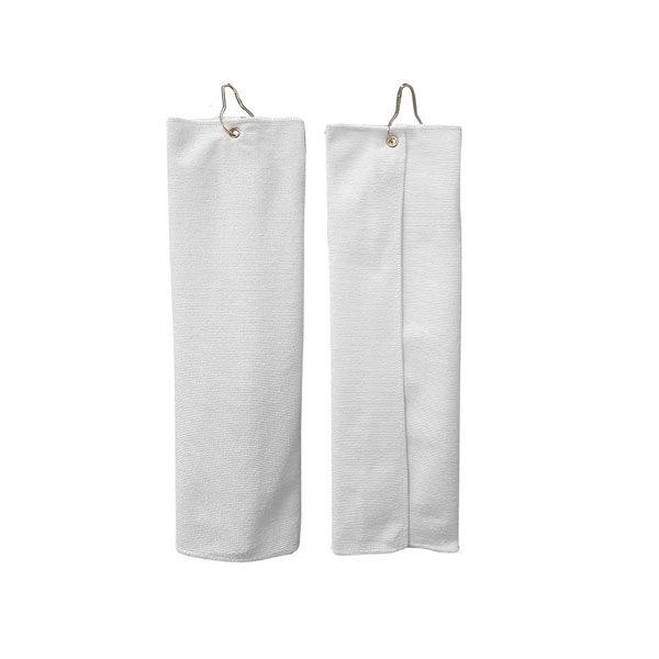 5" x 18" microfiber terry golf towel with tri-fold design, hook... from ASI 53509 FIEL-Fairdeal Import & Export / FIEL
