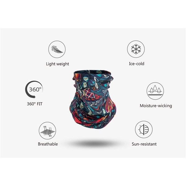 Full-color dye sublimated polyester neck gaiter.... from ASI 36558 Aprons, Etc.