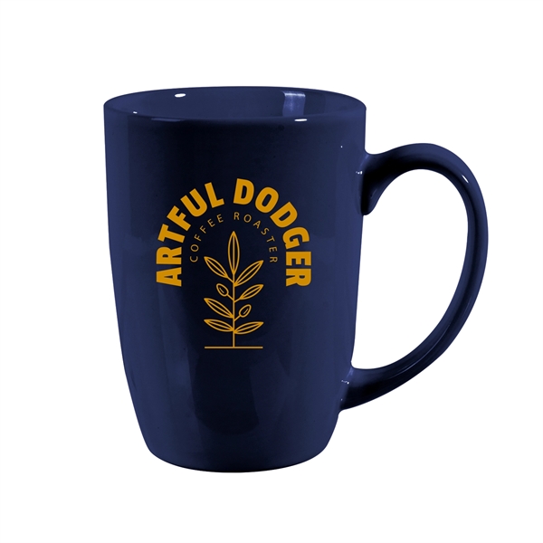 Classic mocha 16-ounce ceramic stoneware mug with high curved handle.... from ASI 62088 IDProductsource