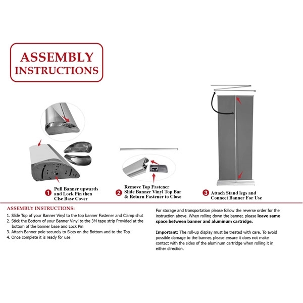 Deluxe Wide Base Retractable Pull Up Banner with Graphics, Stand and... from ASI 53509 FIEL-Fairdeal Import & Export / FIEL