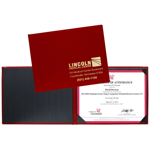 Turned Edge Single Diploma Holder (Portrait Style)... from ASI 83770 Royal Industries