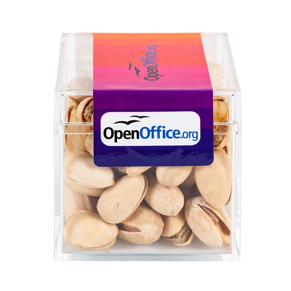 Sweet boxes made of acrylic with a clear cube shape filled... from ASI 44900 NC Custom (CI/Lanco) / Chocolate Inn