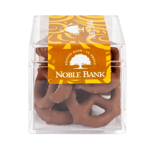 Sweet boxes made of acrylic with a clear cube shape filled... from ASI 44900 NC Custom (CI/Lanco) / Chocolate Inn