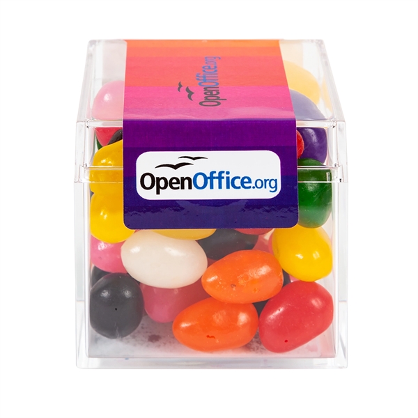 Sweet boxes made of acrylic with a clear cube shape filled... from ASI 44900 NC Custom (CI/Lanco) / Chocolate Inn