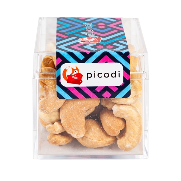 Sweet boxes made of acrylic with a clear cube shape filled... from ASI 44900 NC Custom (CI/Lanco) / Chocolate Inn