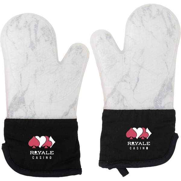 13 1/4" x 7 1/4" oven mitt with frosted silicone over... from ASI 61966 HPG / Beacon Promotions