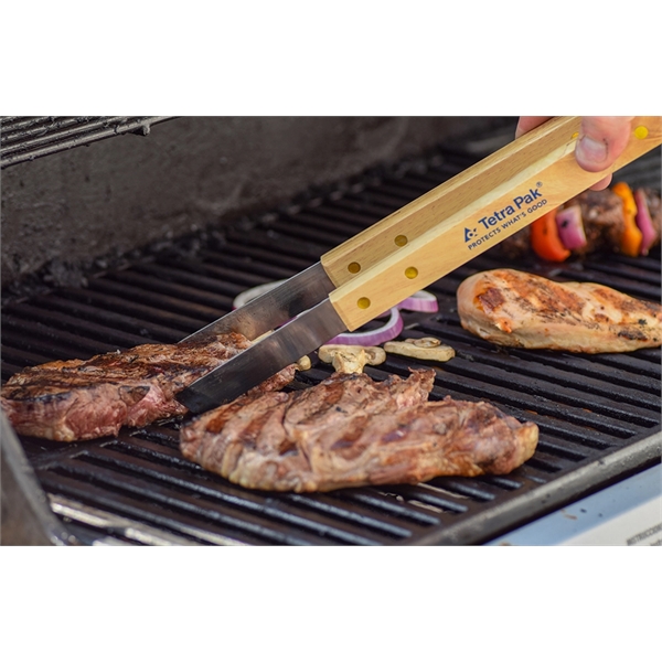 BBQ wood grill set that includes a turner and tong in... from ASI 38120 Ball Pro / Diversified Quality Kitchenware