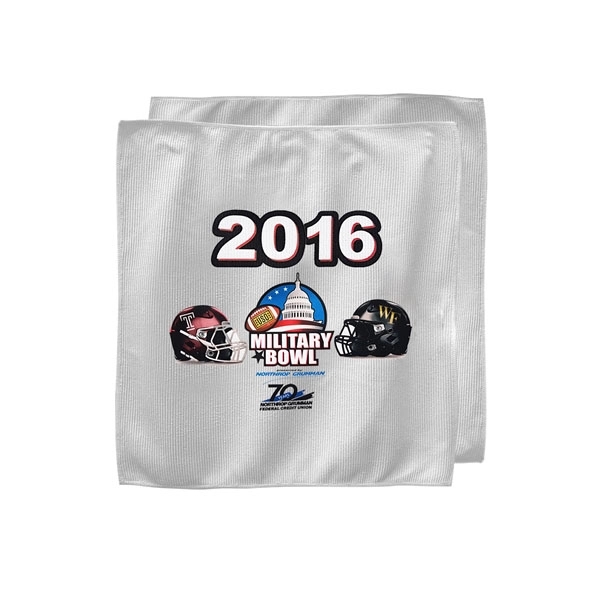 10" x 10" Bowl Game Rally Towel with sublimation decoration... from ASI 53509 FIEL-Fairdeal Import & Export / FIEL