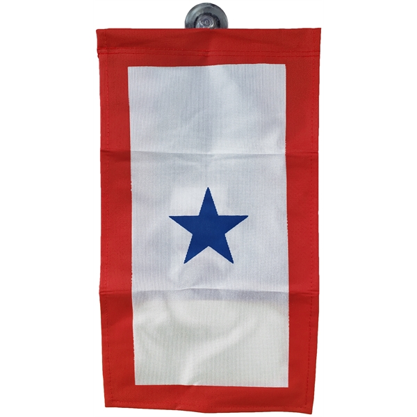 Two-sided Blue Star service banner with dowel, hanging rope and suction... from ASI 31260 AdCapitol / The Flag Factory®