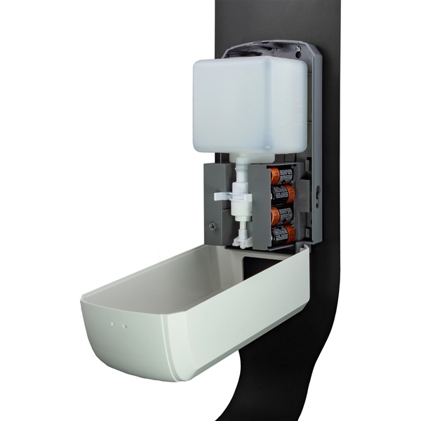 Portable touch-free automatic hand sanitizer dispenser with a wide bottomed, telescopic... from ASI 99030 Zipline / Zipline®