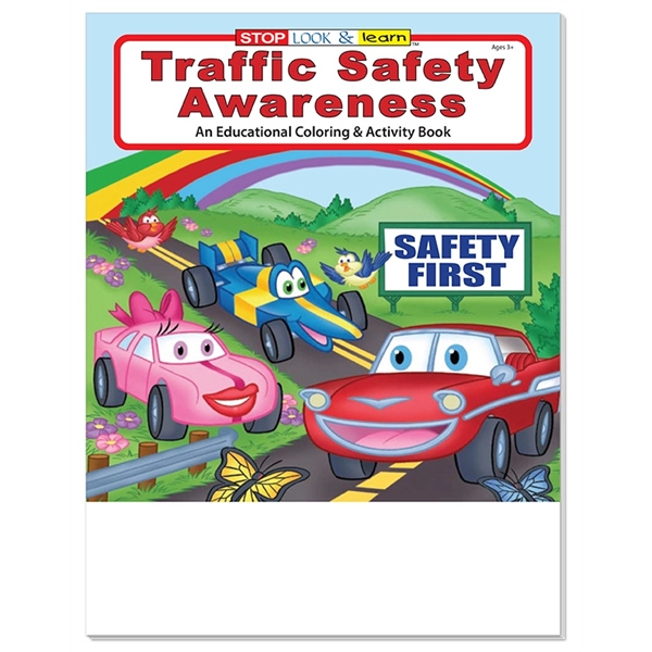 Traffic Awareness coloring book fun pack with unimprinted crayons.... from ASI 45815 Coloring Book Solutions / Coloring Book Solutions™