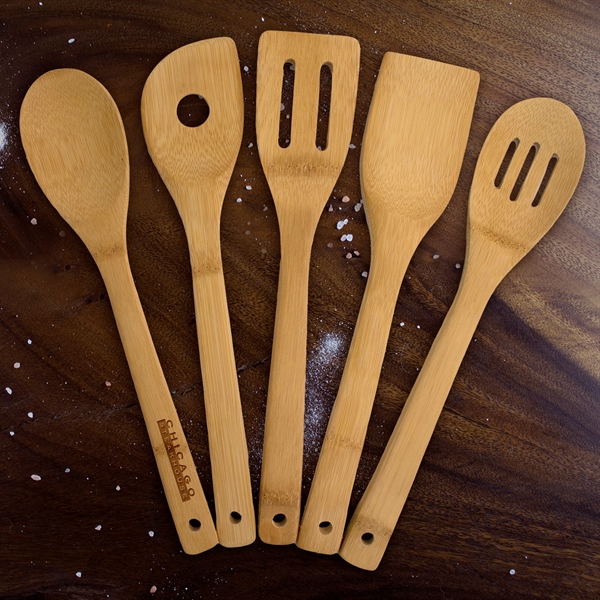 5 piece bamboo utensil set. Each utensil is 12".... from ASI 91565 Totally Bamboo