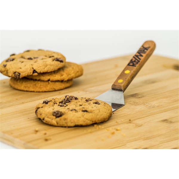 8" x 1 5/8" slotted spatula with a wood handle and... from ASI 38120 Ball Pro / Diversified Quality Kitchenware