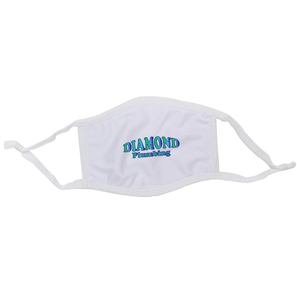 7" x 5" three-ply polyester reusable facemask with cooling fabric, elastic... from ASI 35290 American Ad Bag Co