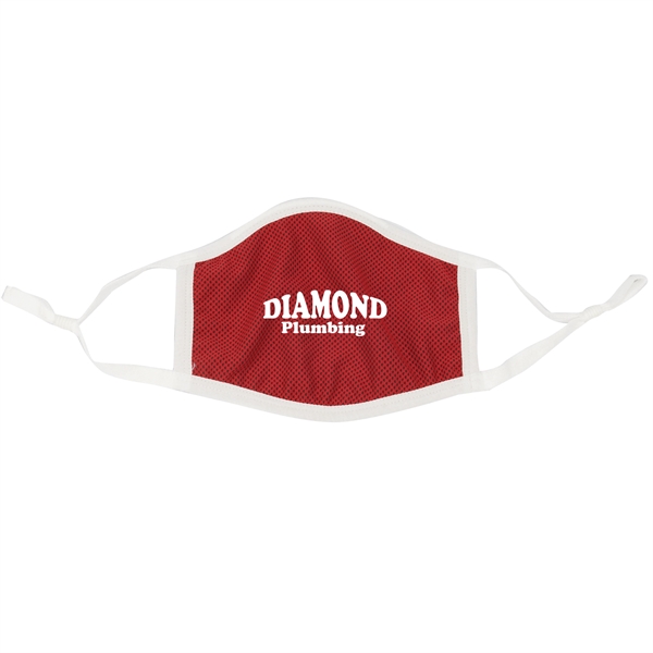 7" x 5" three-ply polyester reusable facemask with cooling fabric, elastic... from ASI 35290 American Ad Bag Co