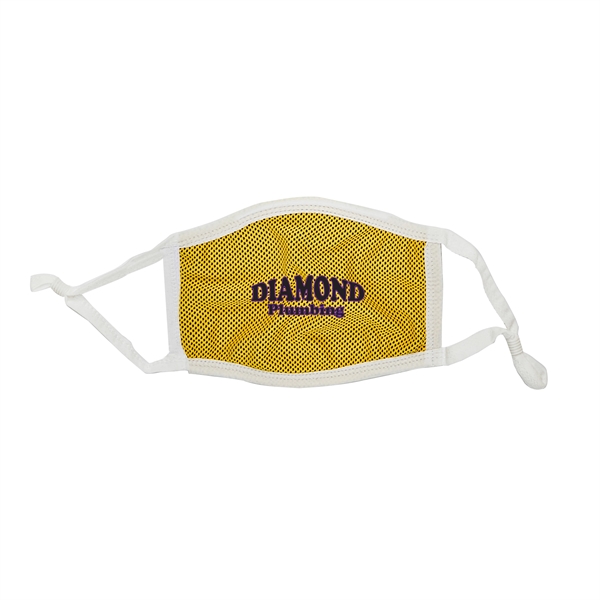 7" x 5" three-ply polyester reusable facemask with cooling fabric, elastic... from ASI 35290 American Ad Bag Co