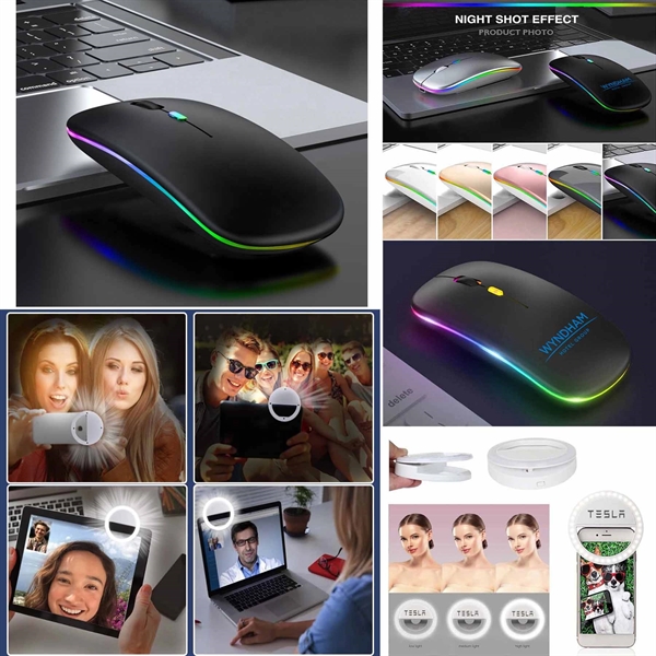 iBank® LED Wireless Mouse + LED Ring Light... from ASI 79909 Promotek