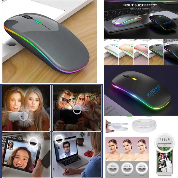 iBank® LED Wireless Mouse + LED Ring Light... from ASI 79909 Promotek