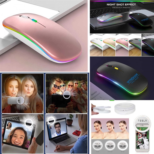 iBank® LED Wireless Mouse + LED Ring Light... from ASI 79909 Promotek