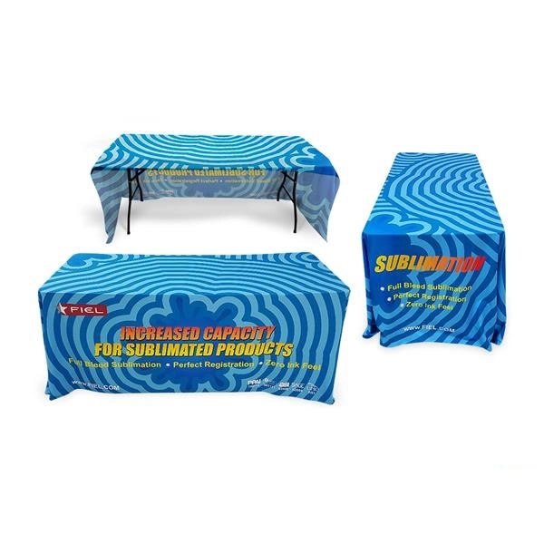 Full-color sublimation printed table throw for 6' table with open back.... from ASI 53509 FIEL-Fairdeal Import & Export / FIEL
