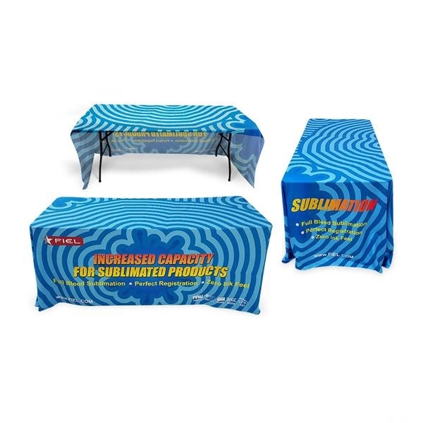 Full-color sublimation printed table throw for 6' table with open back.... from ASI 53509 FIEL-Fairdeal Import & Export / FIEL